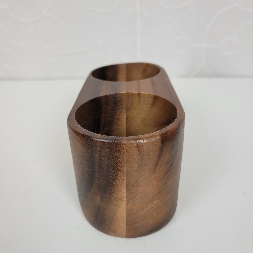 Vintage Handmade Wooden Condiment Round Caddy Home Kitchen Accessories Retro‎